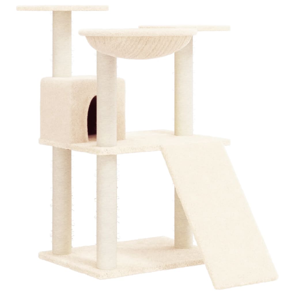 Vidaxl cat furniture with sisal scratching posts 83 cm cream-colored