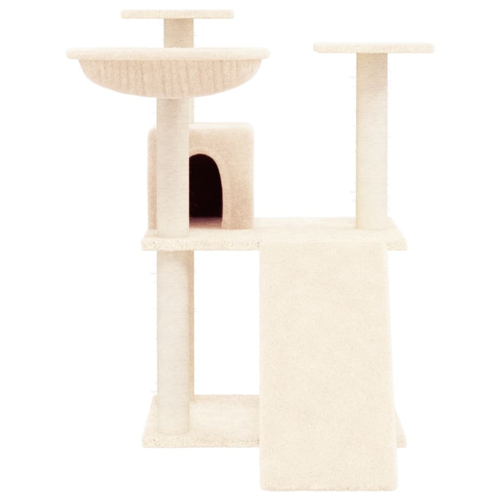 Vidaxl cat furniture with sisal scratching posts 83 cm cream-colored
