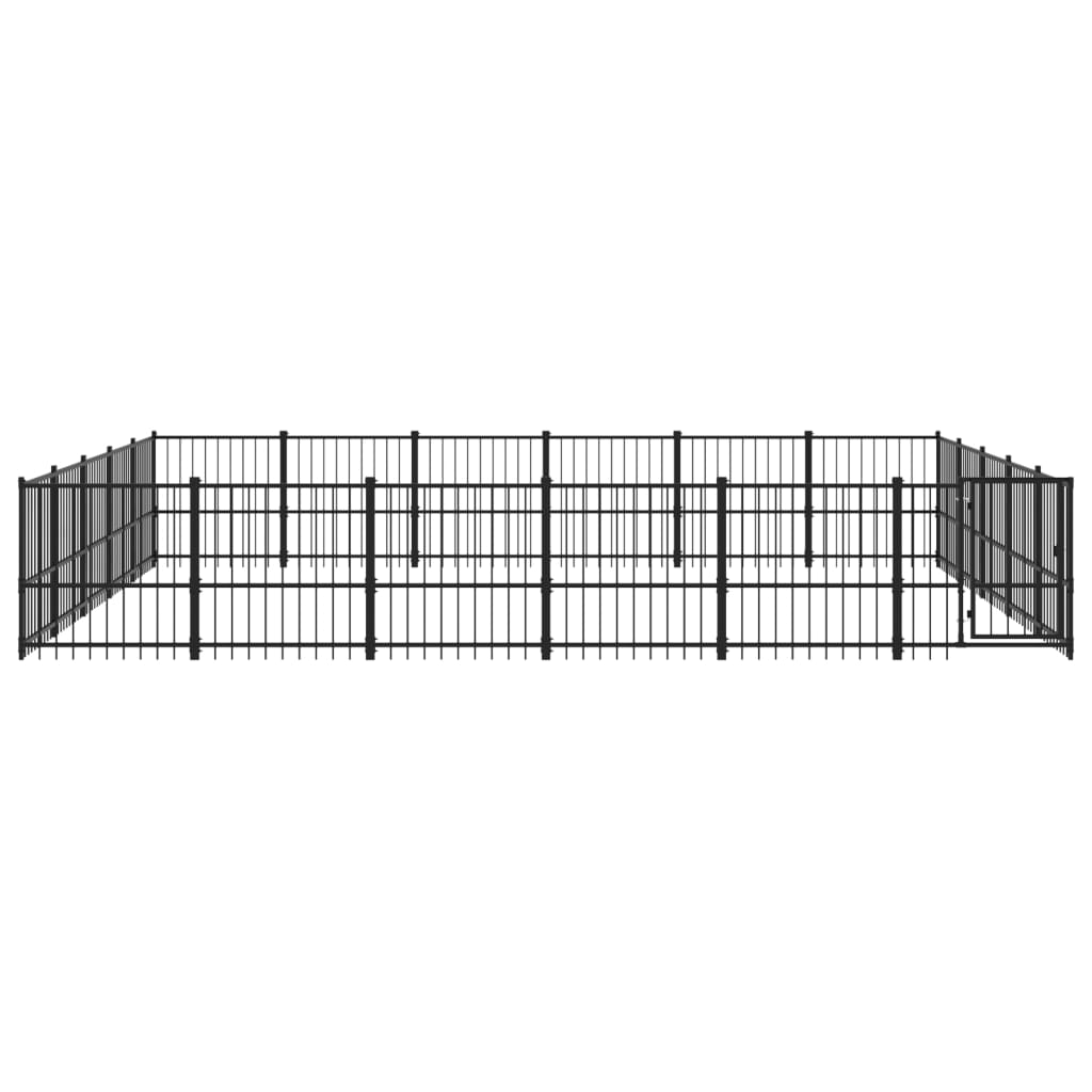 Vidaxl Dog Kennel pour l'extérieur de 28,23 m² en acier