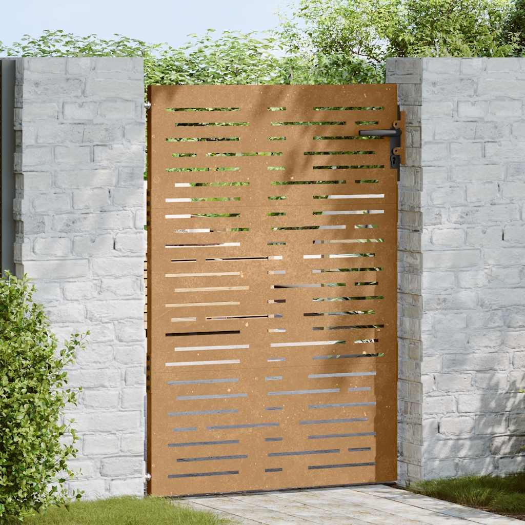 Vidaxxl vartai 85x150 cm kvadratiniai corten plieno