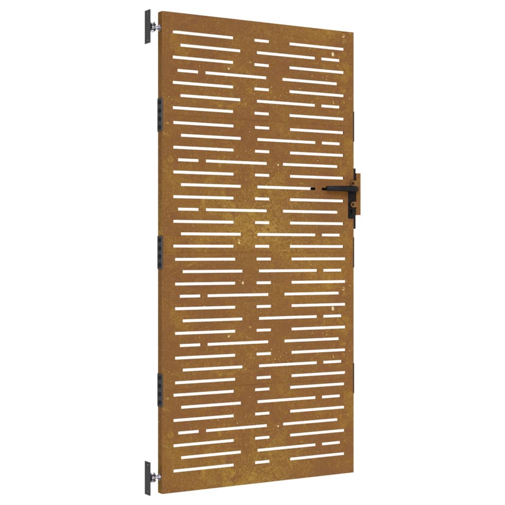 Vidaxl port 85x200 cm square corten steel