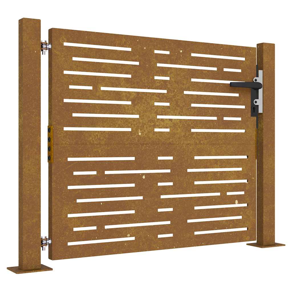 Vidaxxl vartai 105x80 cm kvadratiniai corten plieno