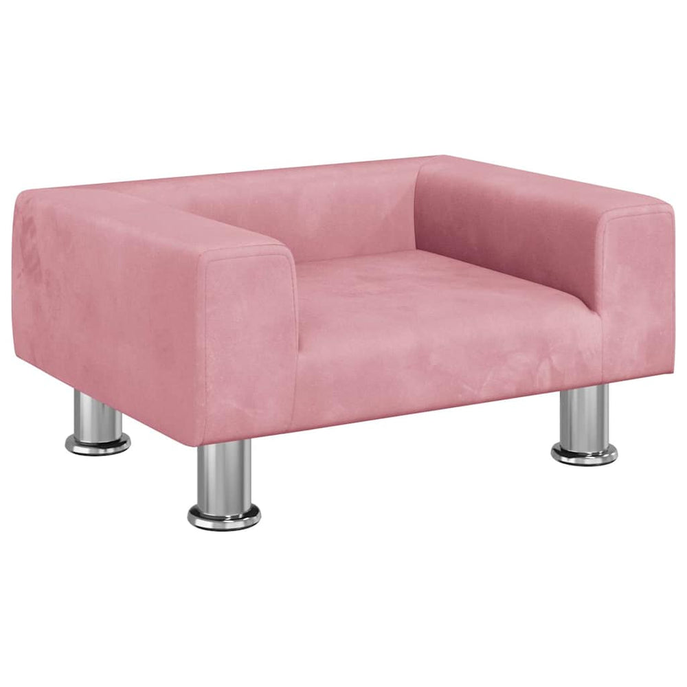 Letto per cani Vidaxxl 50x40x26,5 cm velluto rosa
