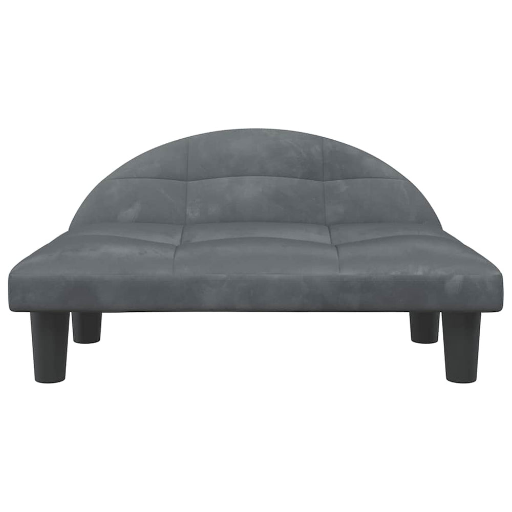 Letto per cani Vidaxxl 70x52x30 cm velluto grigio scuro