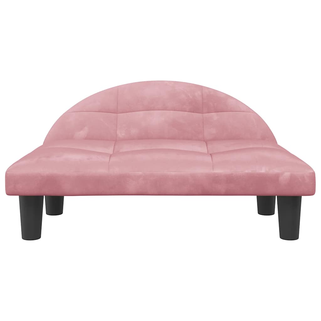 Vidaxxl Hundebett 70x52x30 cm samtrosa