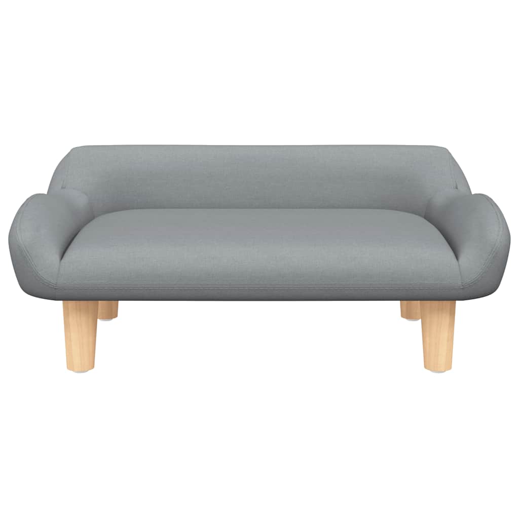 Vidaxxl Hundebett 70x40x24 cm Stoff hellgrau