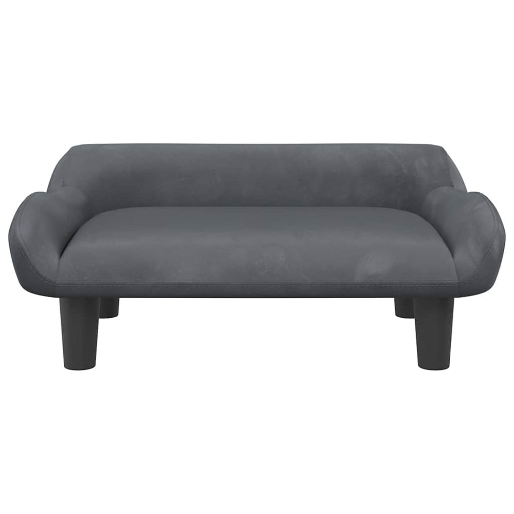 Vidaxxl cama para perros 70x40x24 cm terciopelo gris oscuro