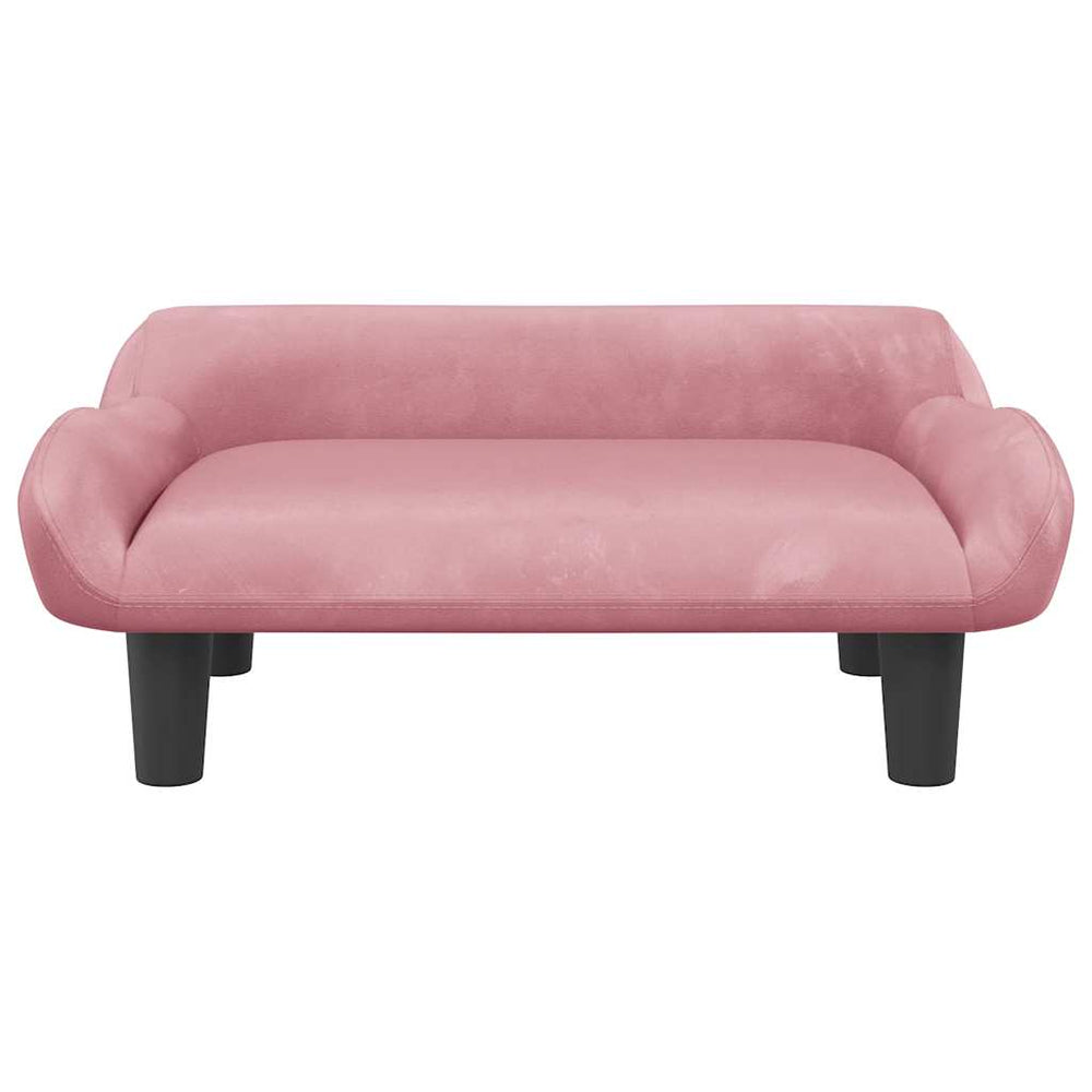Letto per cani VidaXL 70x40x24 cm velluto rosa
