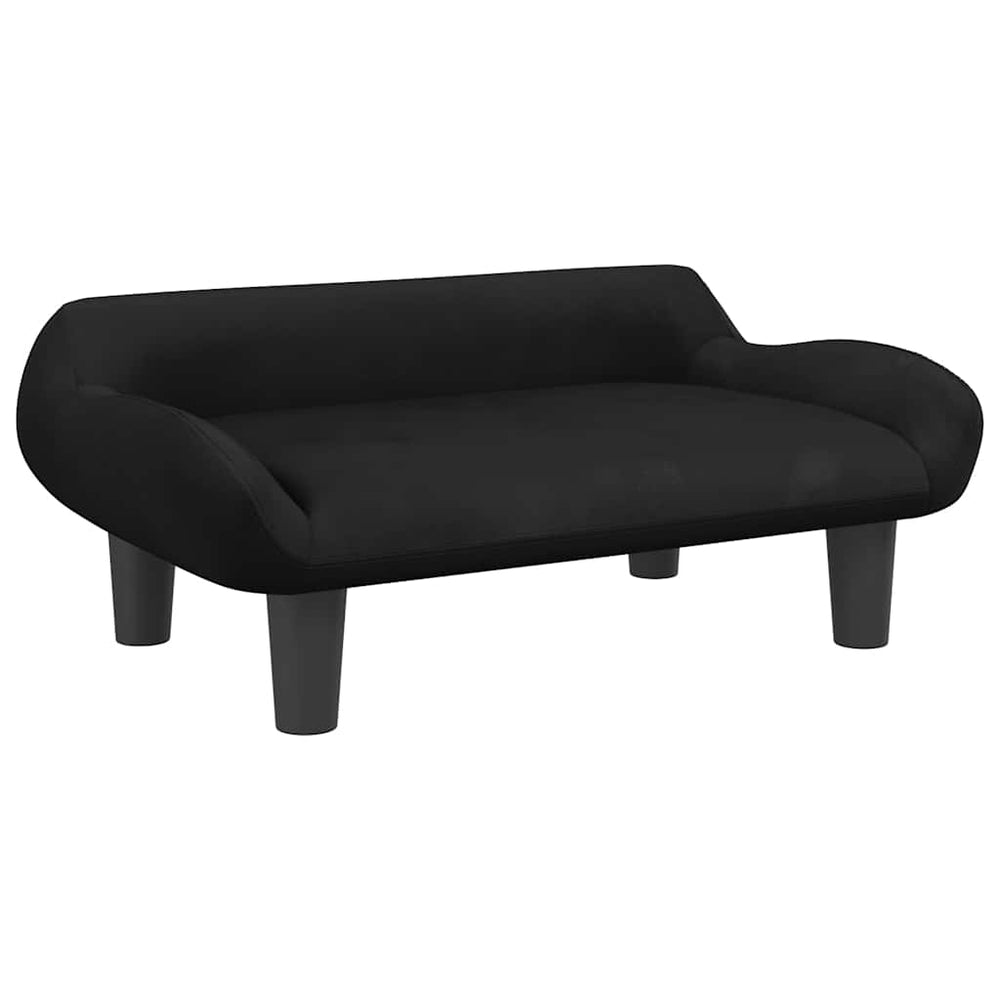 Letto per cani Vidaxxl 70x40x24 cm velluto nero