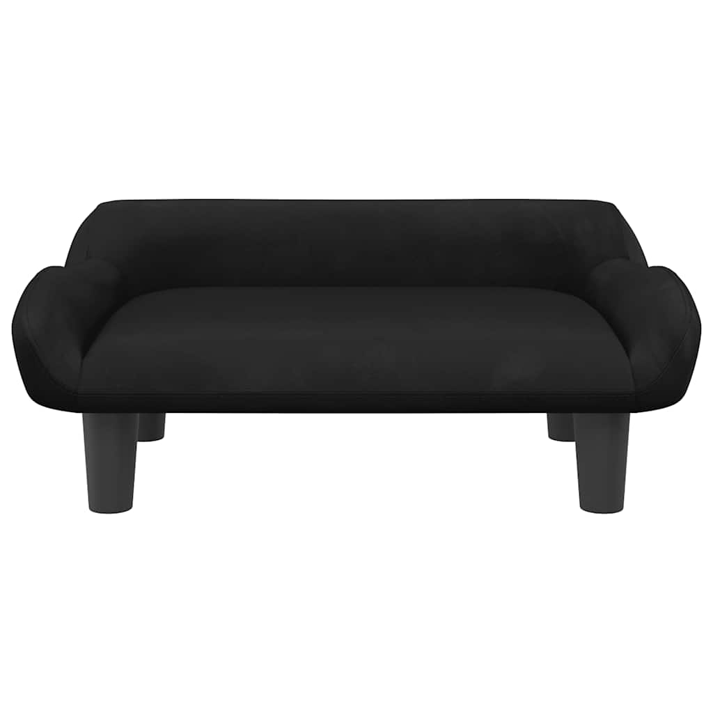 Letto per cani Vidaxxl 70x40x24 cm velluto nero