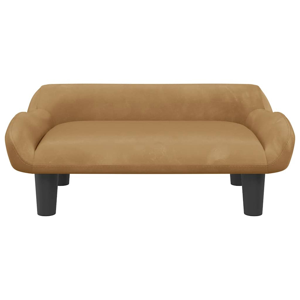 Vidaxl Dog Basket 70x40x24 cm Velvet Brown