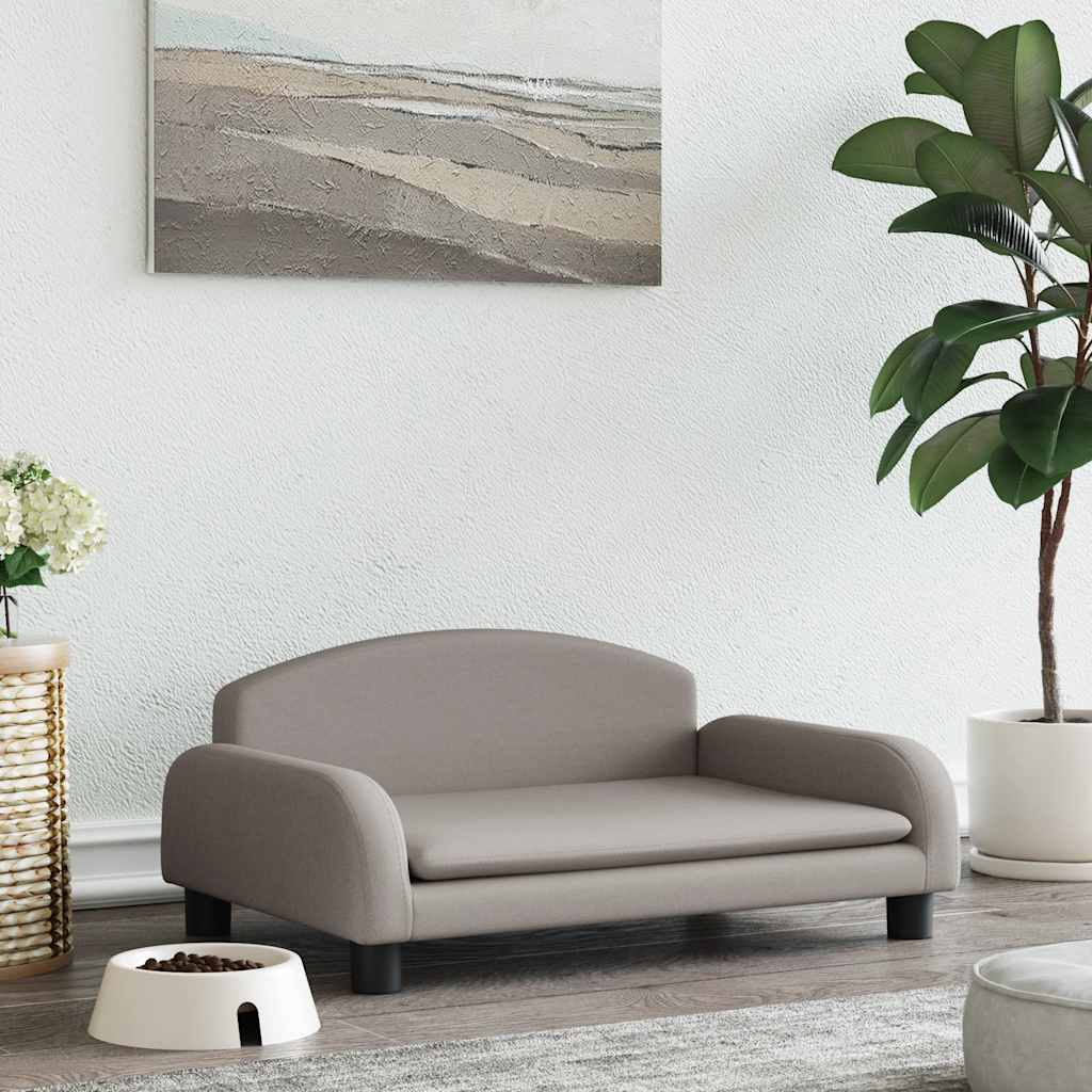 VidaXL cama para perros 70x45x30 cm tela gris topo