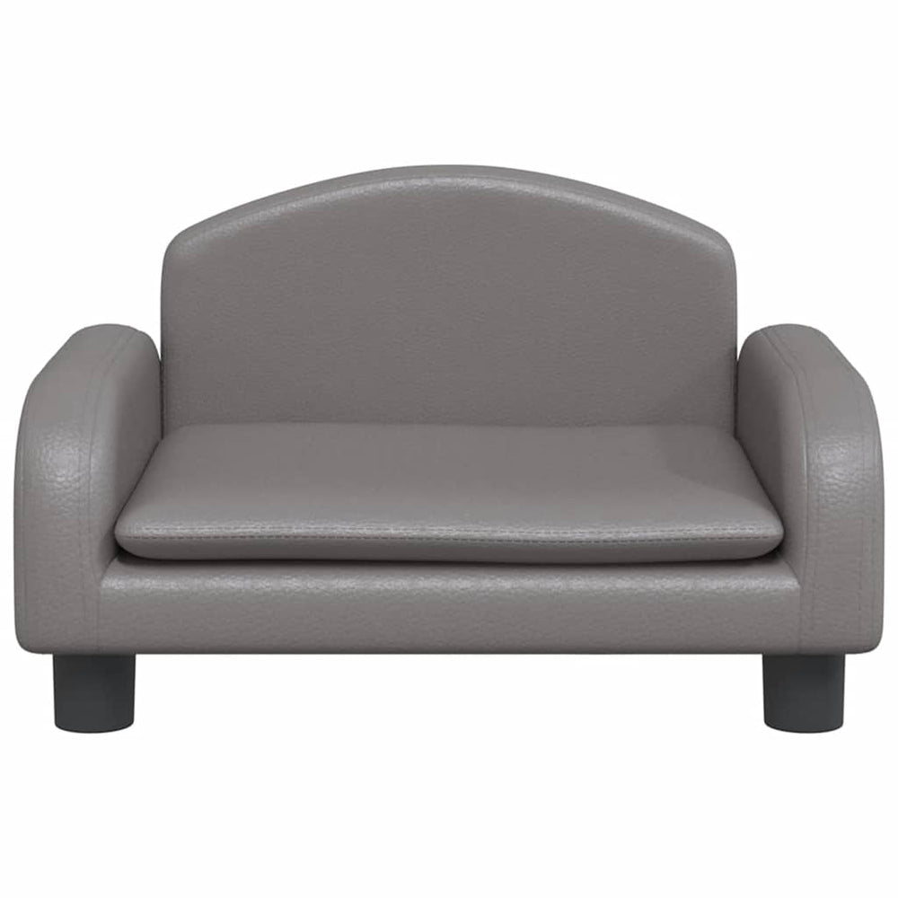 Vidaxl Dog Basket 50x40x30 cm in pelle artificiale grigio