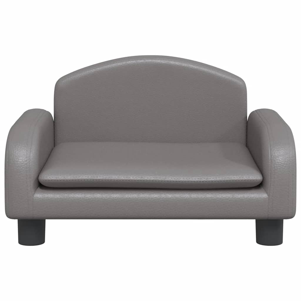 Vidaxl Dog Basket 50x40x30 cm in pelle artificiale grigio