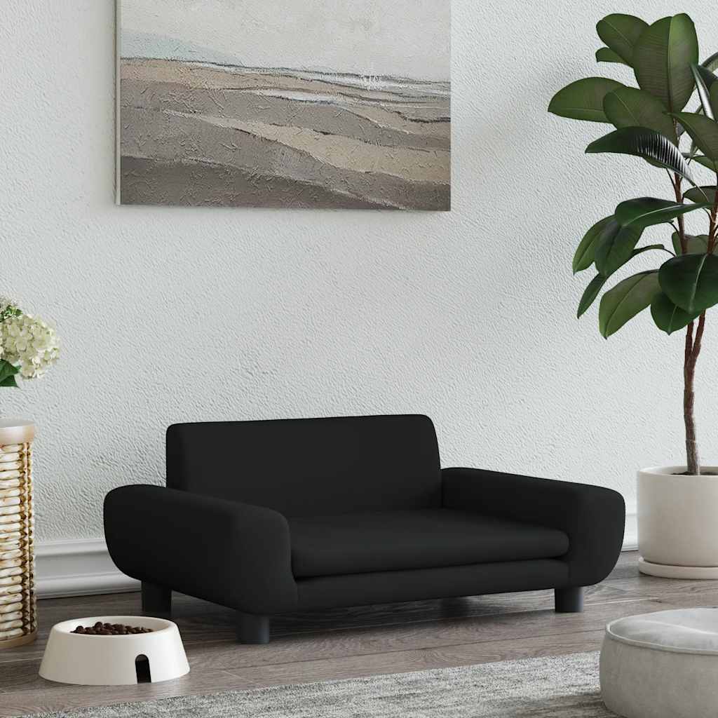 Vidaxl Dog Basket 70x45x33 cm Velvet nero