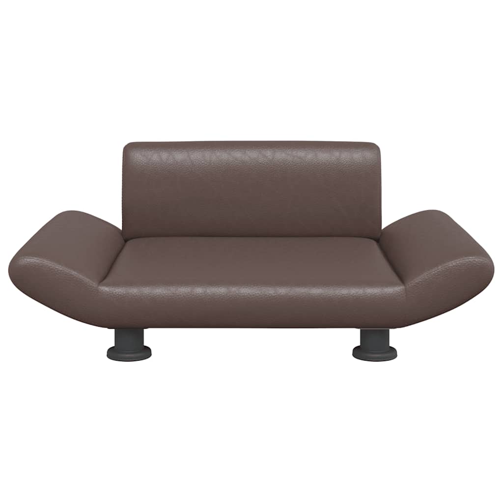 Vidaxxl koiransänky 70x45x28 cm keinonahka ruskea