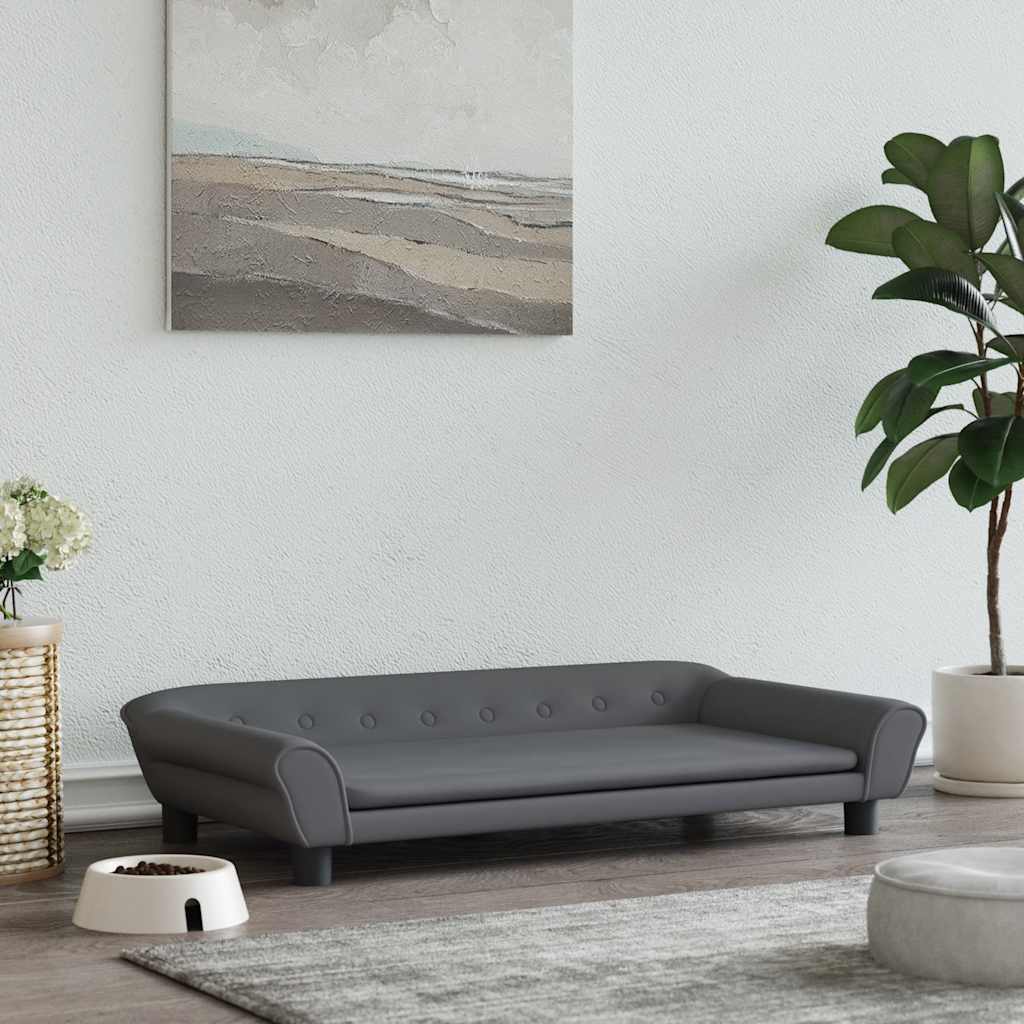 Vidaxl hundekurv 100x50x21 cm fløyel mørk grå