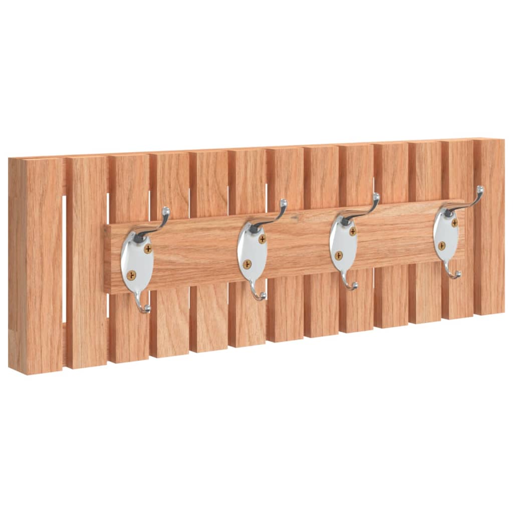 Vidaxl Wall Coat Rack 42x8.5x14 cm de madera de nogal sólida