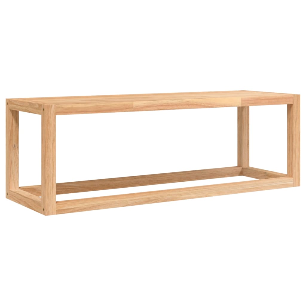 Estante de toalla Vidaxl 60x20x20 cm de madera de nogal sólida
