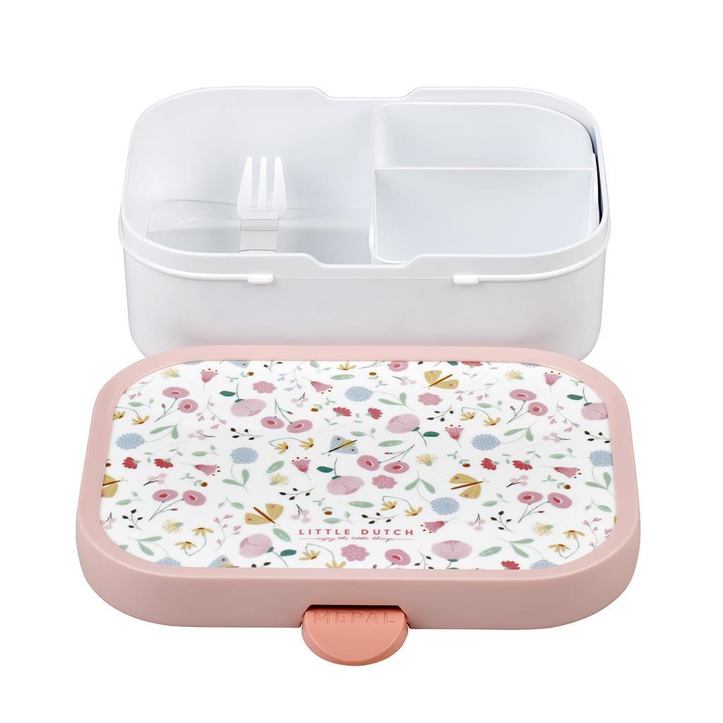 Mepal Campus Lunchbox Little Dutch Blumen und Schmetterlinge rosa weiß