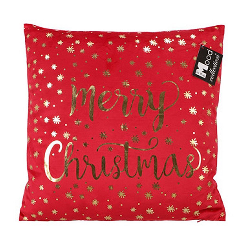 Other brands cushion merry christmas red 40x40x10 cm