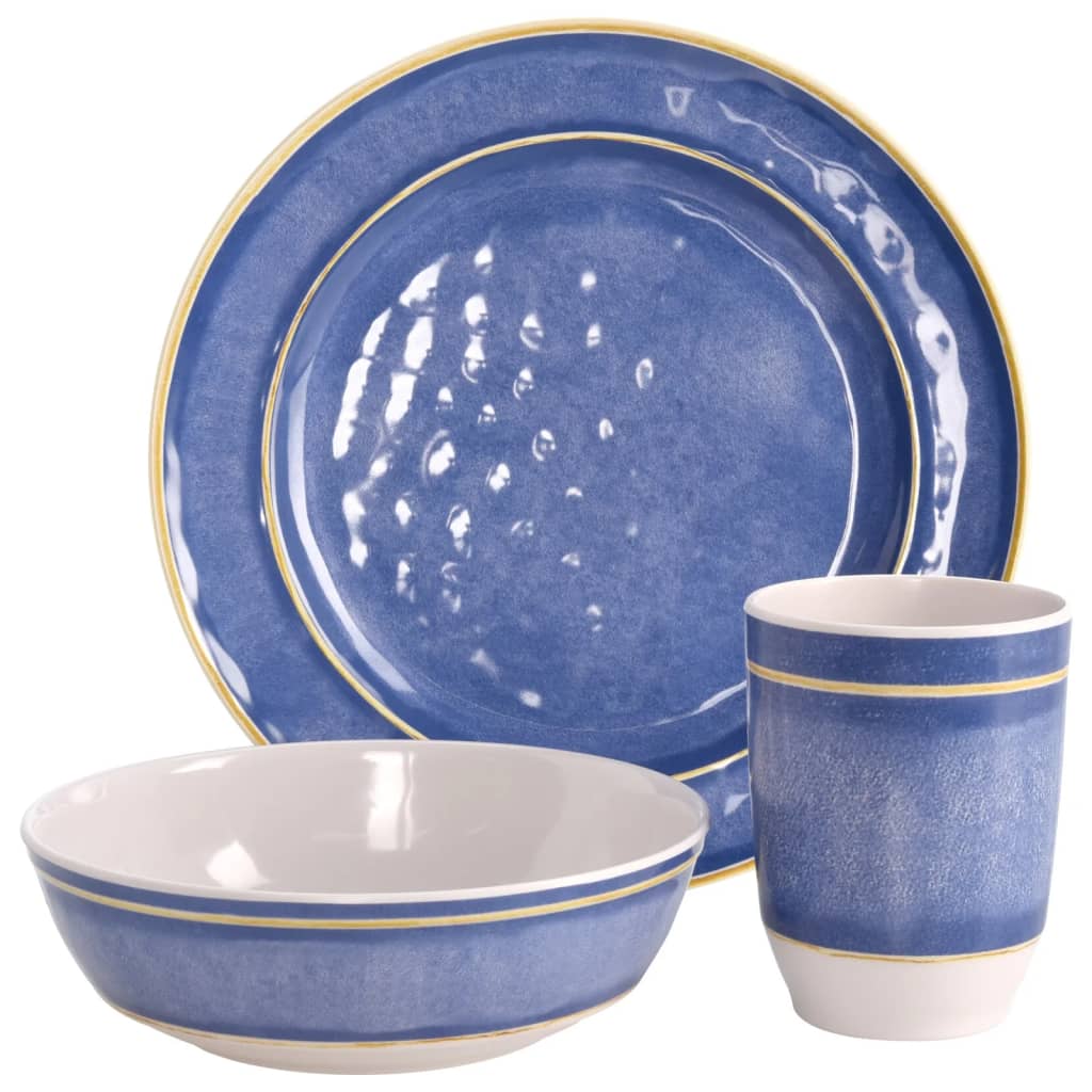 Redcliffs 12-piece Camping Dinnerware Set Melamine Blue