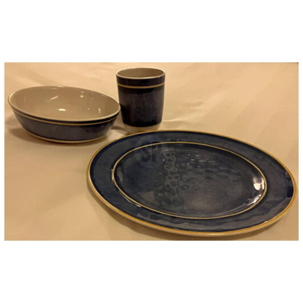 Redcliffs 12-piece Camping Dinnerware Set Melamine Blue