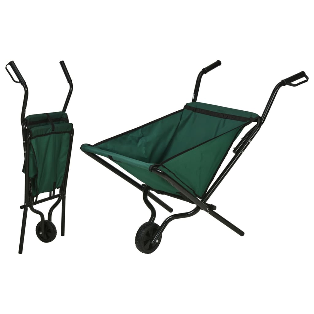 ProGarden ProGarden Folding Wheelbarrow Green and Black