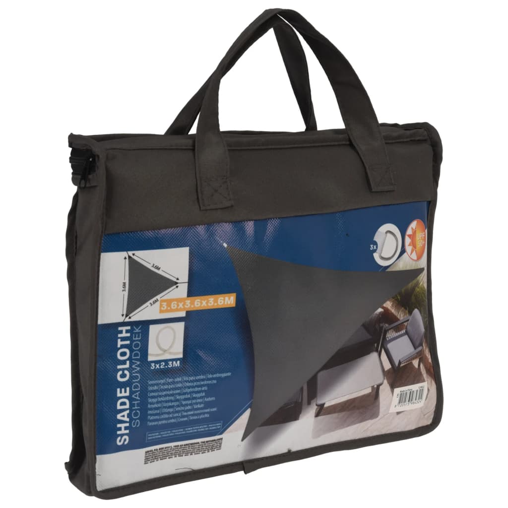 Progarden shade cloth triangle 3.6x3.6x3.6 m gray