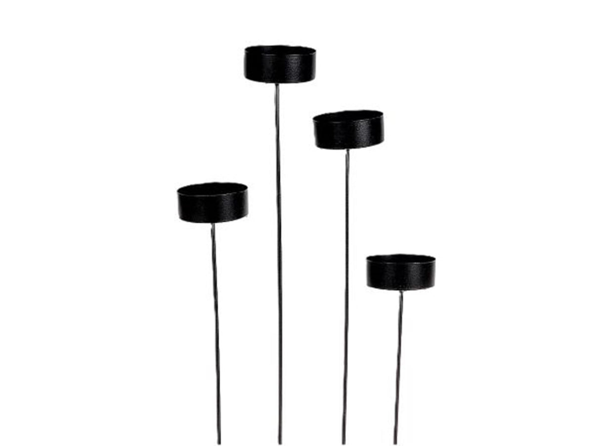 Hbx natural living kaarshouder zwart ø4.5cm