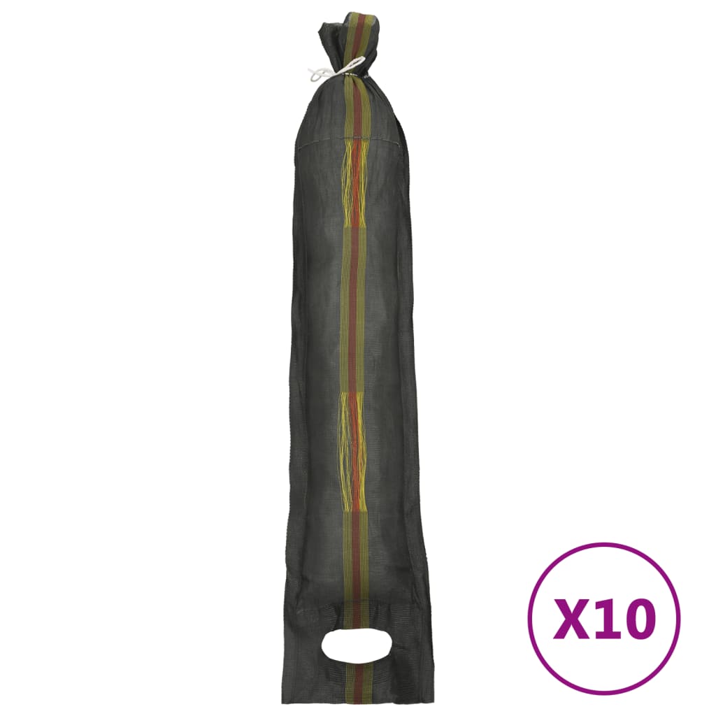 VidaXL Sandsäcke 10 Stück 103x25 cm HDPE dunkelgrün