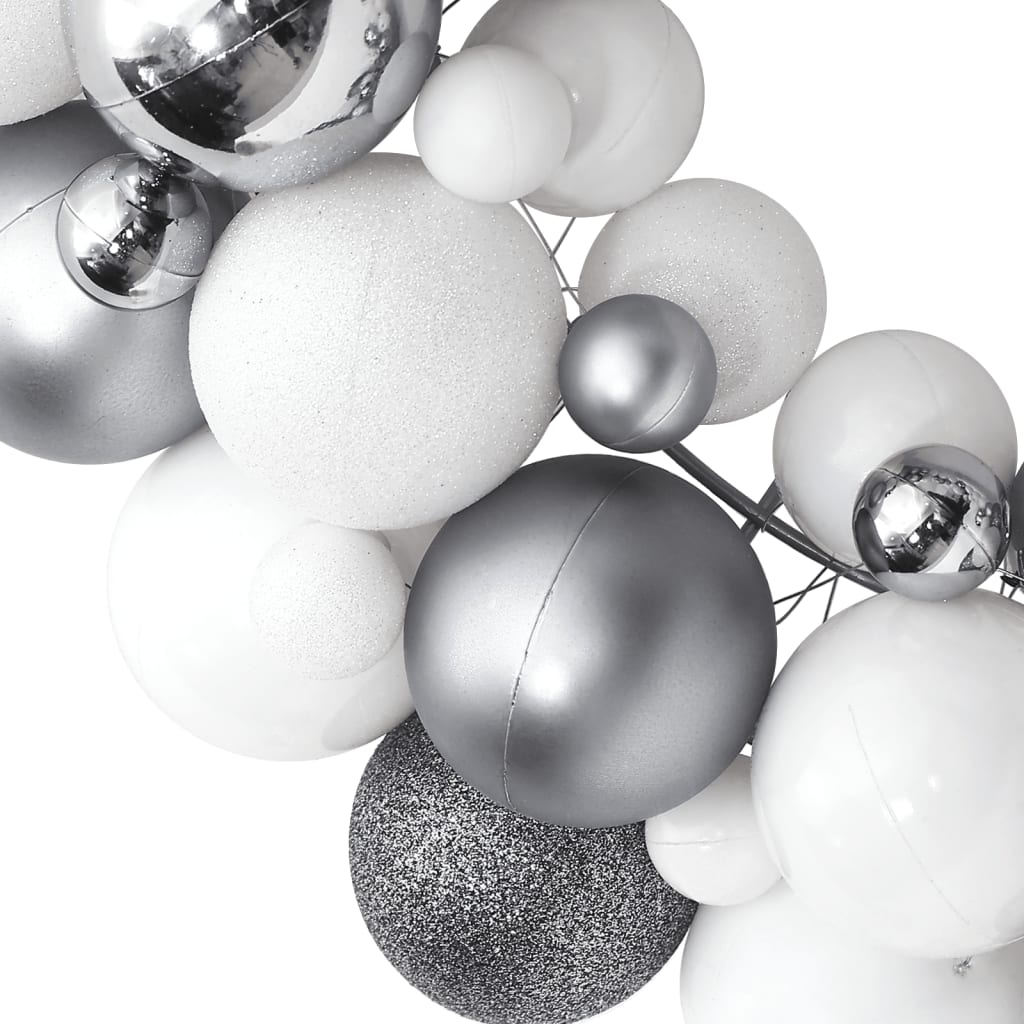 Vidaxl Vánoční věnec 45 cm polystyren bílý a šedý