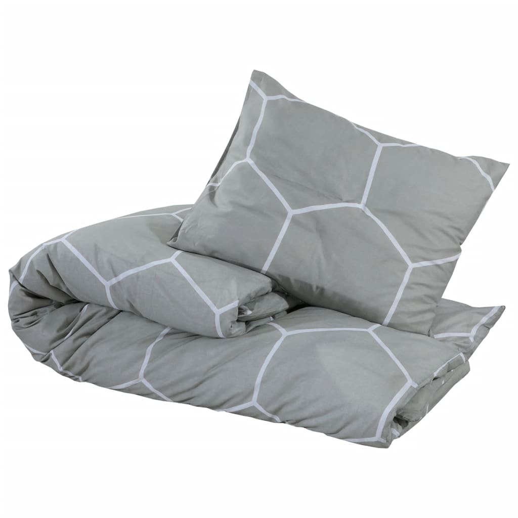 Vidaxl Duvet Superay Set da 140x200 cm di cotone grigio