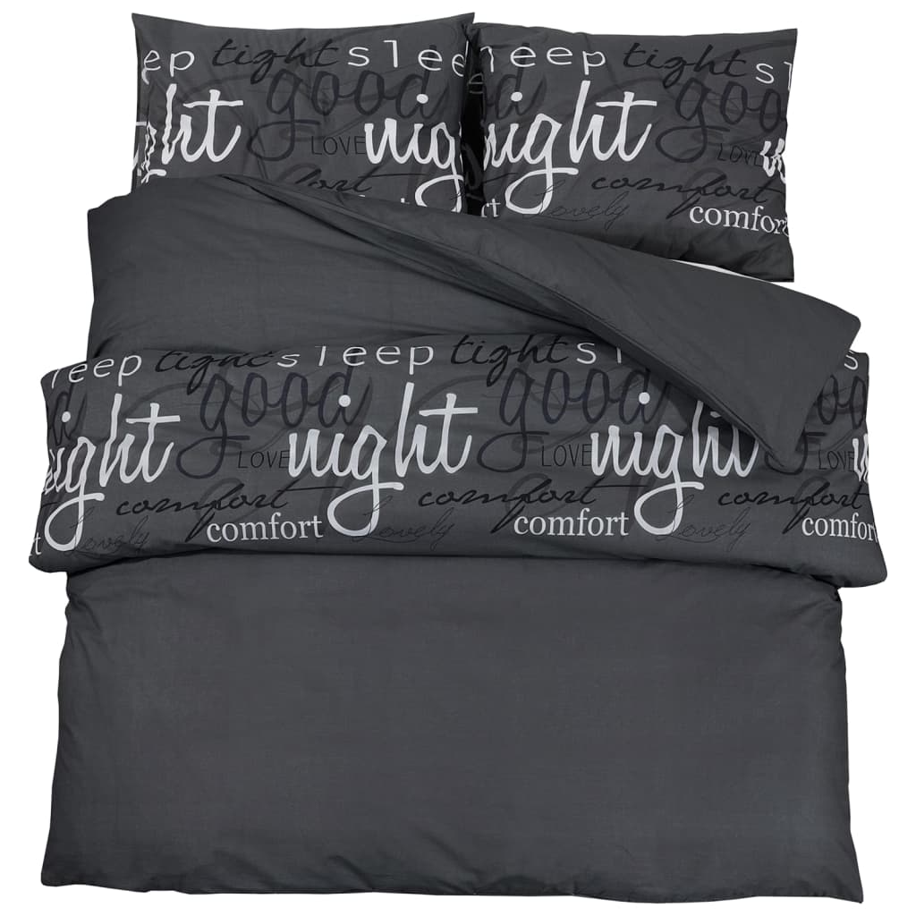 Vidaxl Duvet Superay Set da 140x200 cm Black