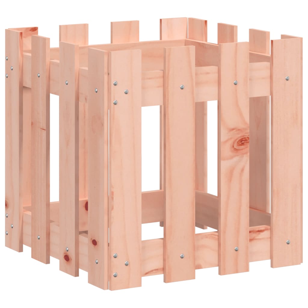Vidaxl Planter with Fence Design 40x40x40 cm Solid Douglas Fir Wood