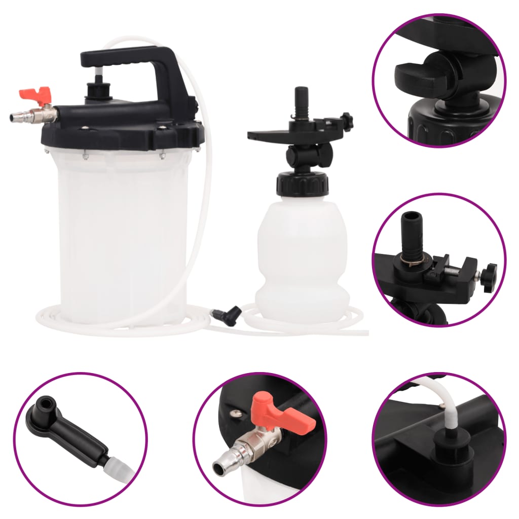 Vidaxl brake bleeder 3 l white and black