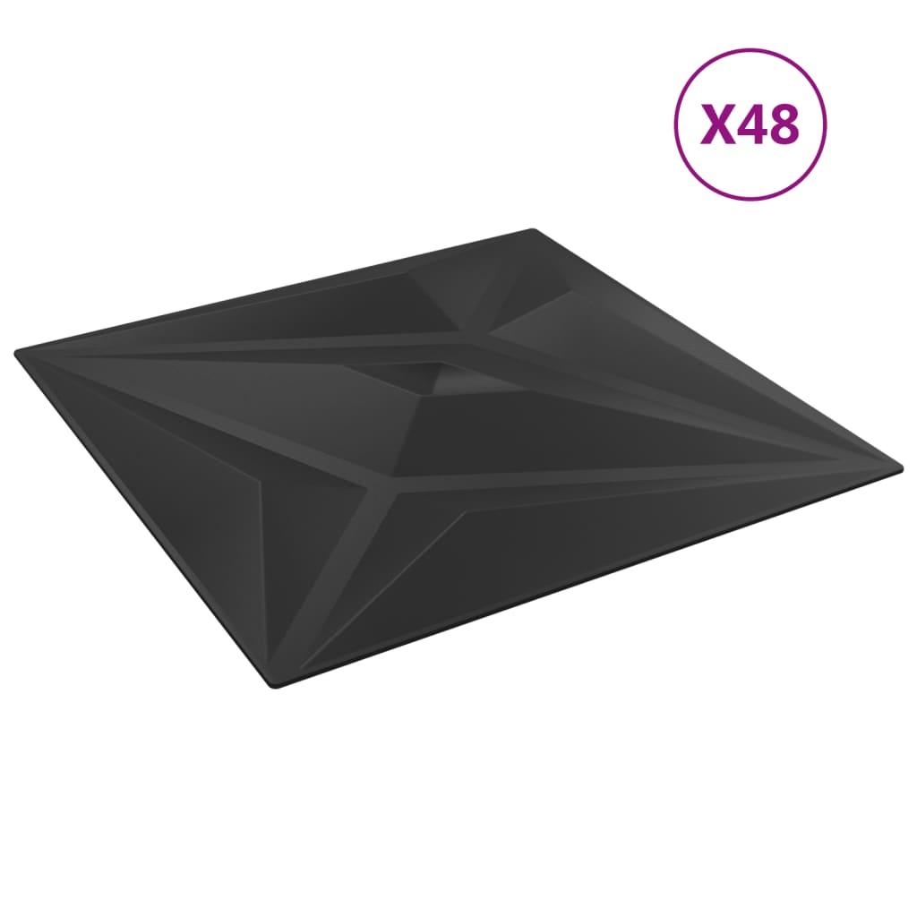 Vidaxx 48 Stück Wandpaneele Stern 12 m² 50x50 cm XPS weiß