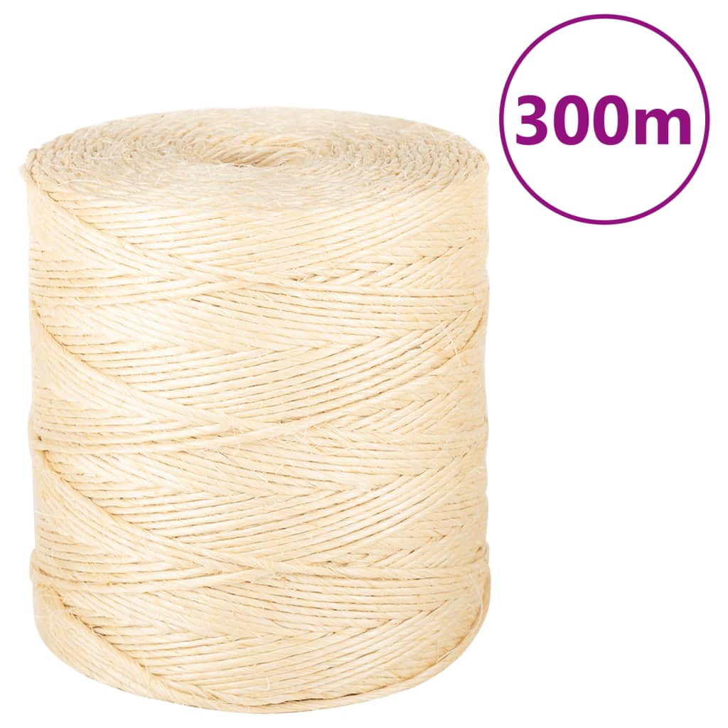 Vidaxxl-Seil 2 mm 300 m 100 % Sisal