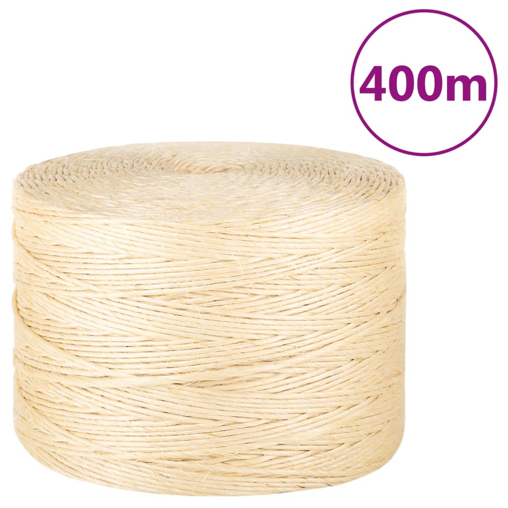 Vidaxxl-Seil 3 mm 400 m 100 % Sisal