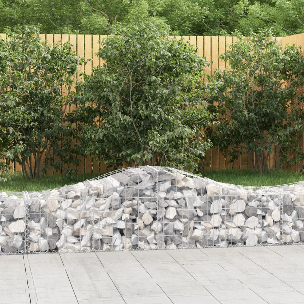 Vidaxl Gabions 7 PCS Buet 200x50x40 60 cm galvaniseret jern