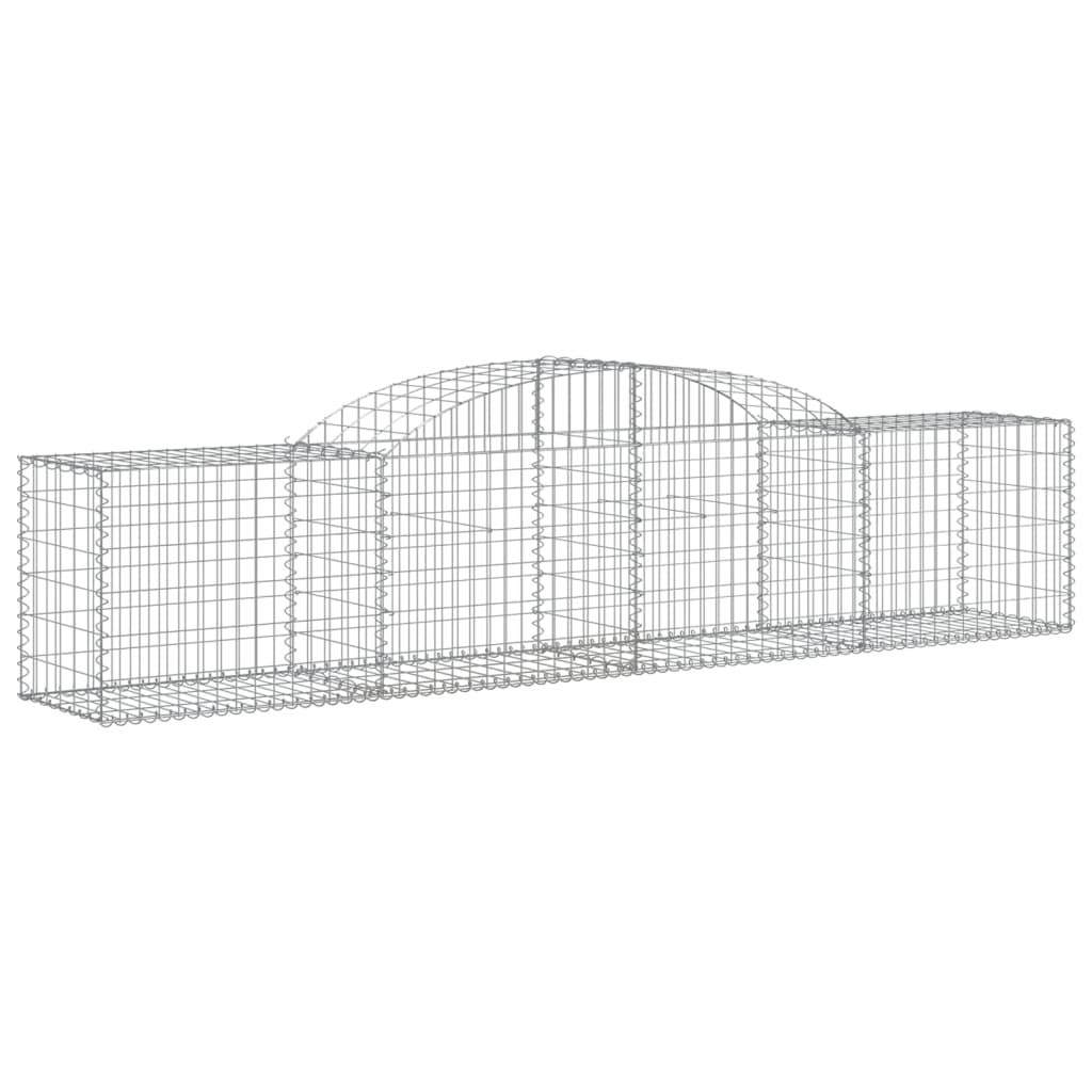 VidaXL Gabions 12 pcs courbé 300x50x60 80 cm fer galvanisé