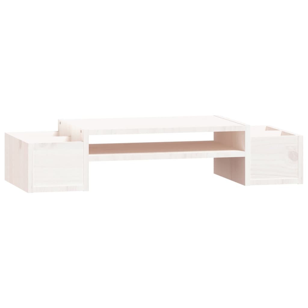 Vidaxx Monitorständer 70x27,5x15 cm massives Kiefernholz weiß