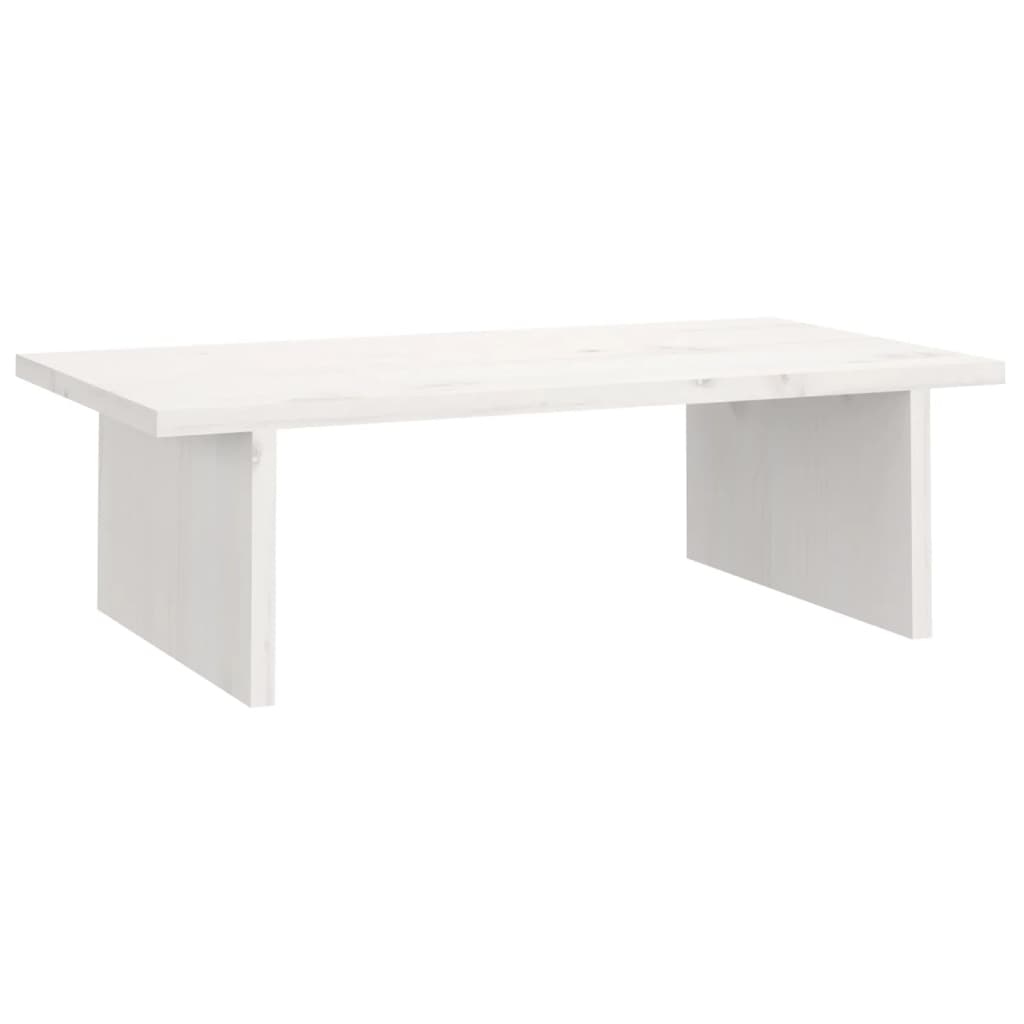 Vidaxx Monitorständer 50x27x15 cm massives Kiefernholz weiß