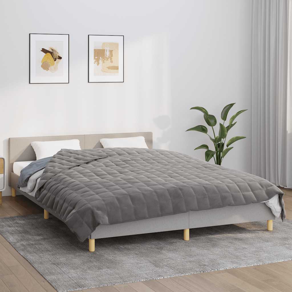 Vidaxx couverture lestée 200x200 cm 9 kg tissu gris
