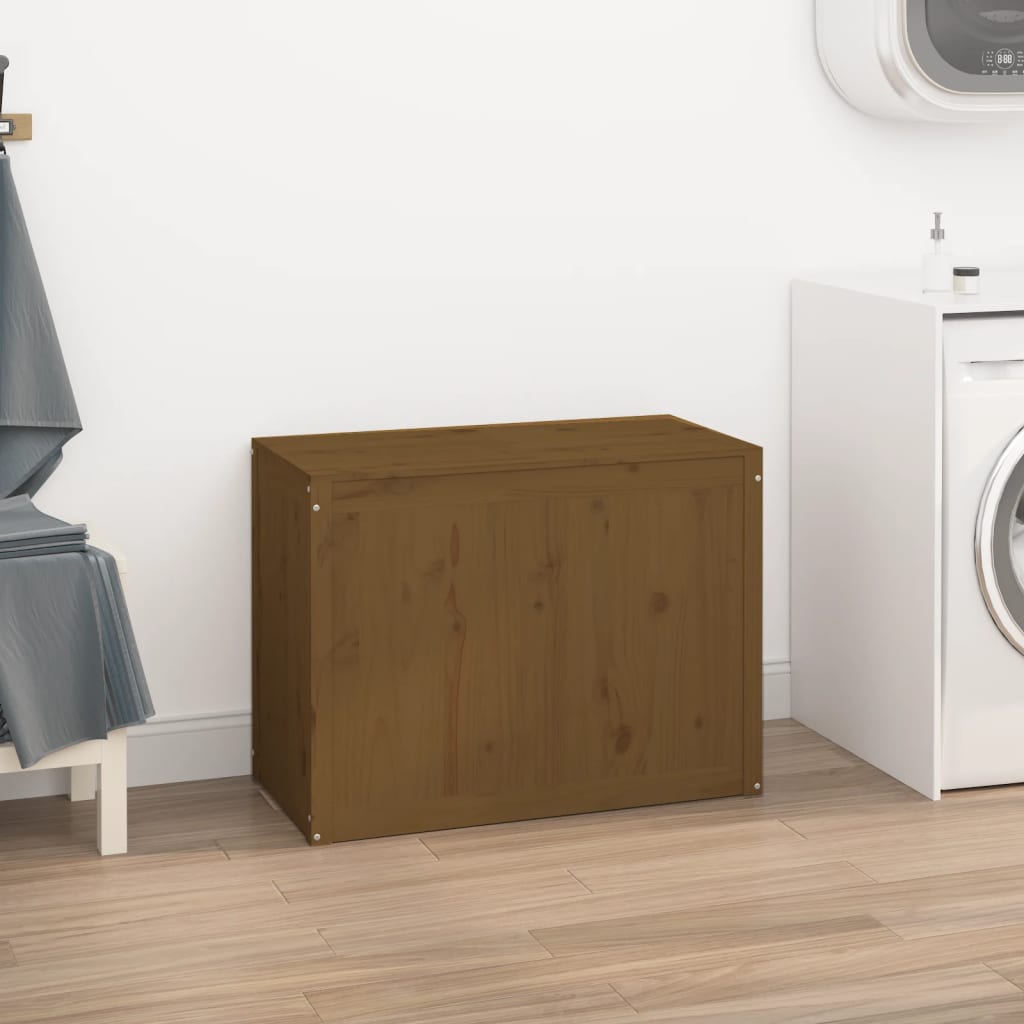 Vidaxx vaskeri kurv 88,5x44x66 cm solid furu tre honning brun