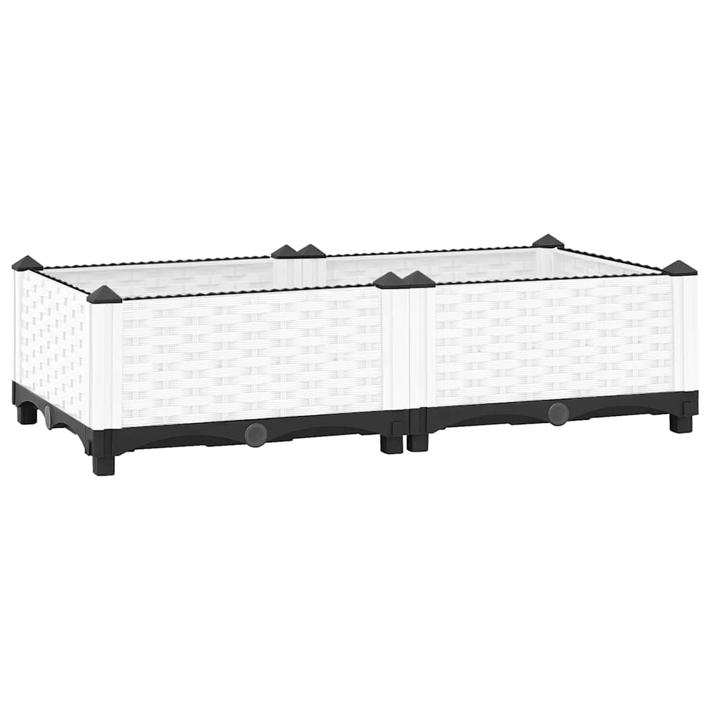 Fioriera Vidaxx rialzata 80x40x23 cm in polipropilene