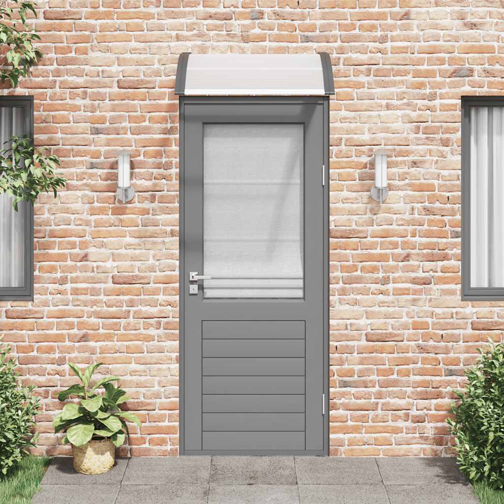 Vidaxx Türvordach 80x75 cm Polycarbonat schwarz und transparent