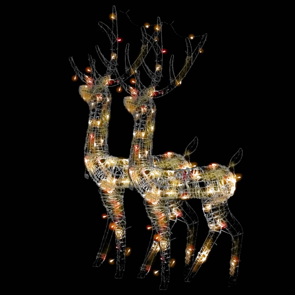 VidaXL Christmas decoration reindeer 2 pcs multi-coloured 120 cm acrylic