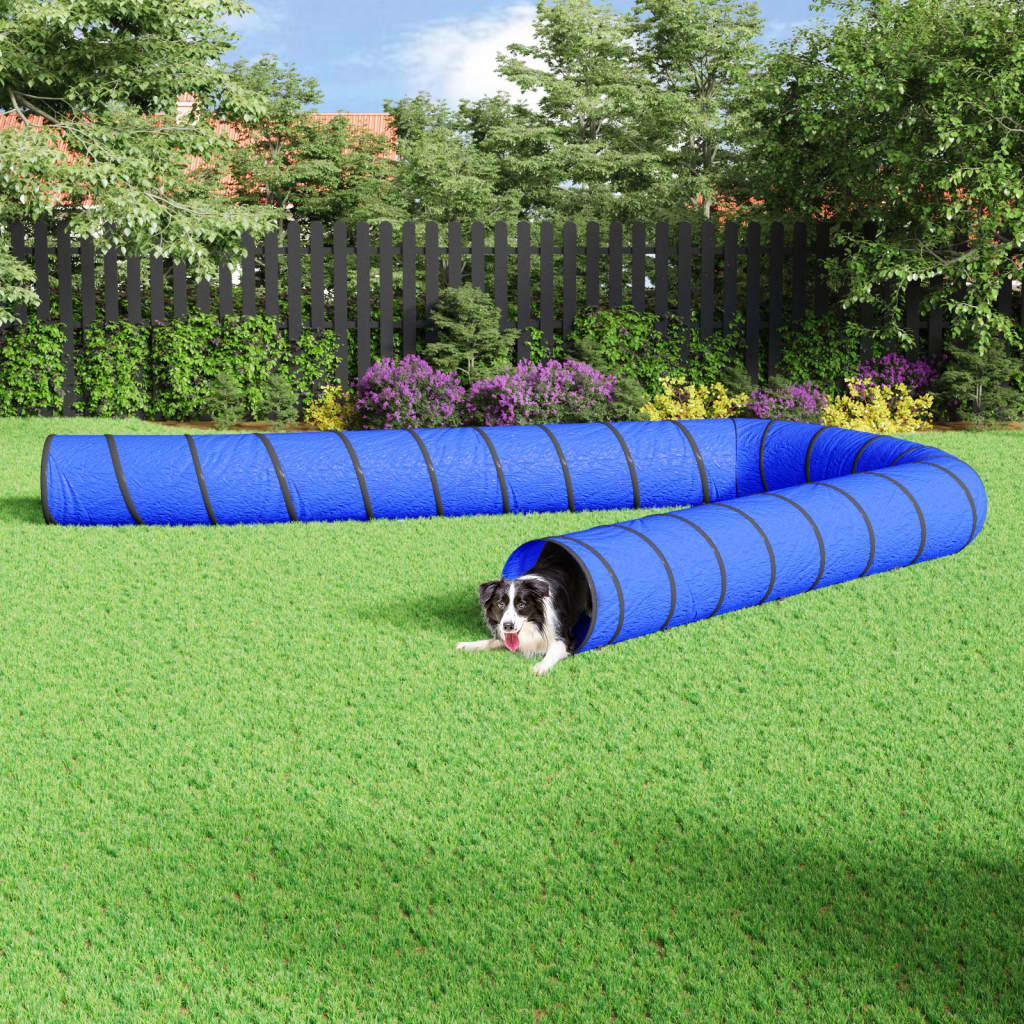 Vidaxxl túnel para perros ø 55x1000 cm poliéster azul
