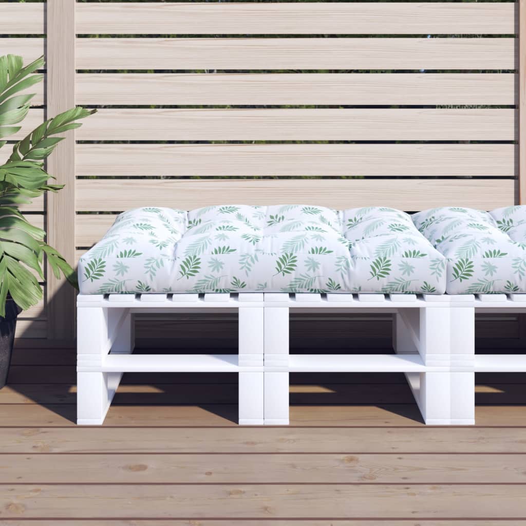 Vidaxl pallet cushion leaf pattern 120x80x12 cm fabric